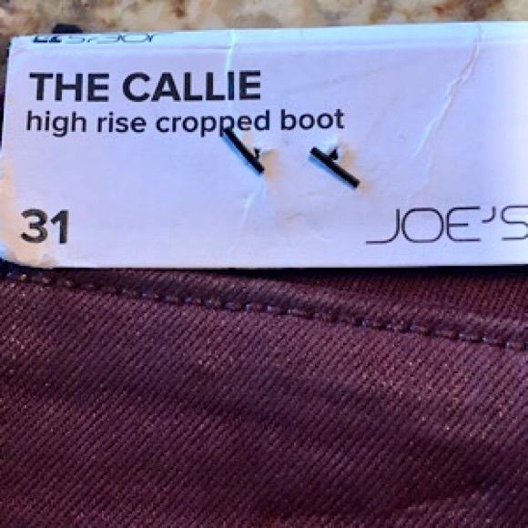 “NEW” Joe’s Jeans The Callie High-Rise Cropped Boot Pant *Coated Edition - Picture 8 of 9